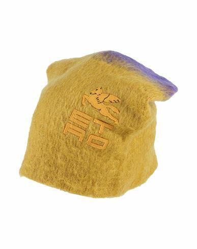 Etro Man Hat Ocher Acrylic, Polyamide, Virgin Wool, Mohair wool, Polyester Cover