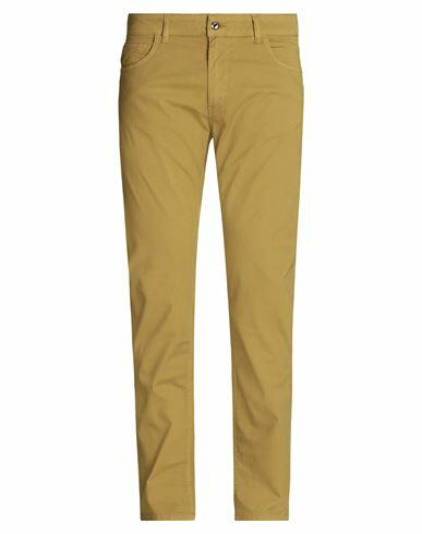 Costume National Man Pants Military green Cotton, Elastane Cover