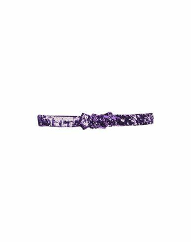 The Attico Woman Belt Purple Viscose, PVC - Polyvinyl chloride Cover