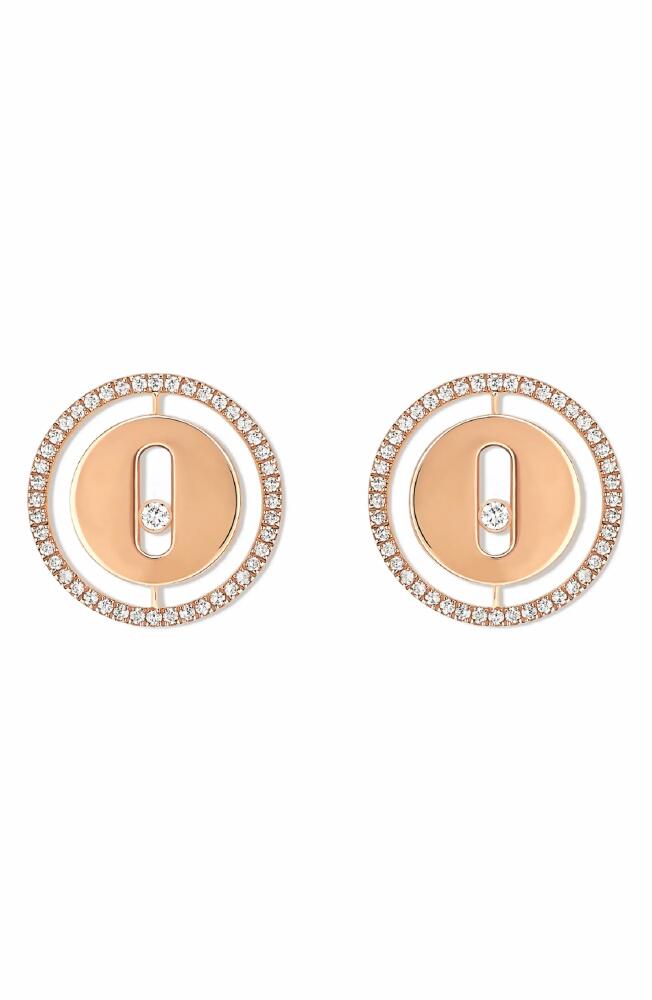 Messika Lucky Move Diamond Stud Earrings in Rose Gold Cover