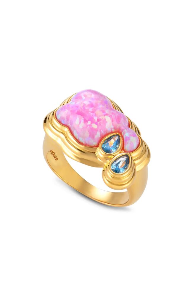 July Child Cry Me a River Ring in Gold/Opalite/Cubic Zirconia Cover