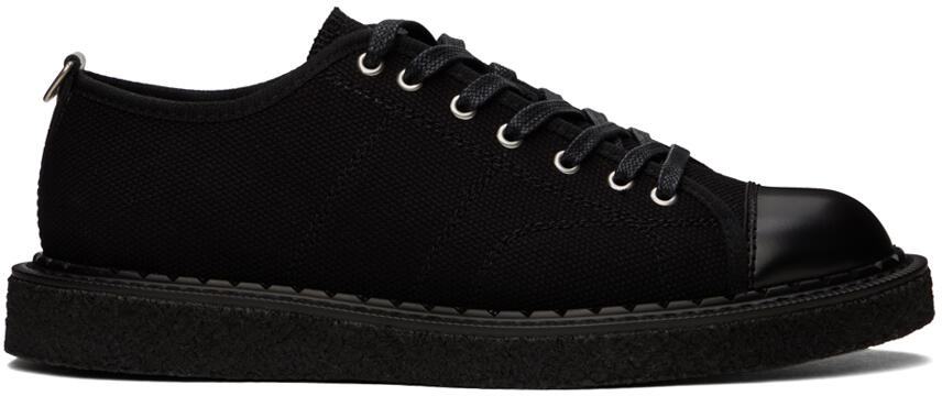 Fred Perry Black George Cox Edition Canvas Monkey Sneakers Cover