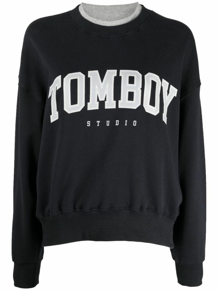 STUDIO TOMBOY logo-print crewneck sweatshirt - Black Cover