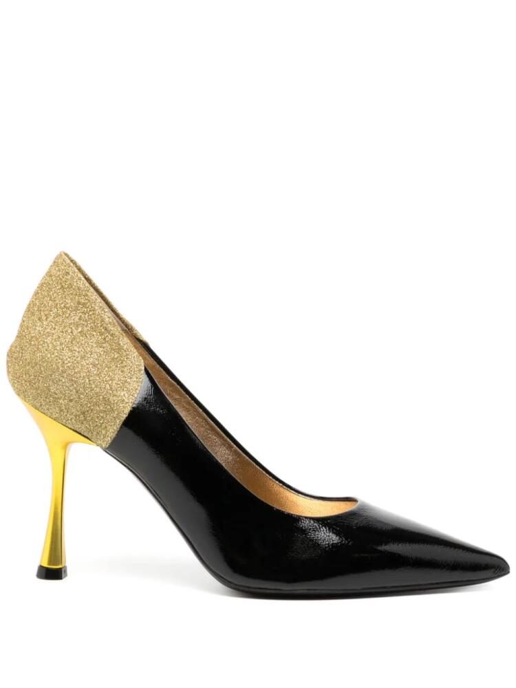 Madison.Maison Alena Black/Gold High Heel Pump 65mm Cover