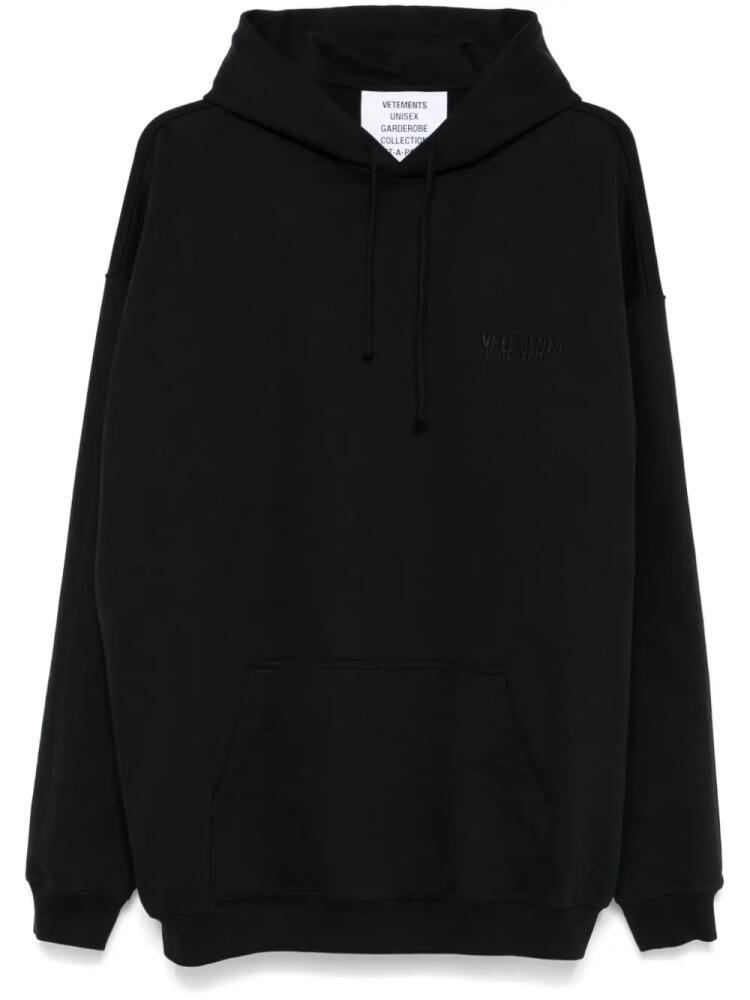 VETEMENTS inside out hoodie - Black Cover