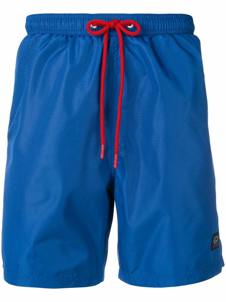 Paul & Shark contrast drawstring swim shorts - Blue Cover