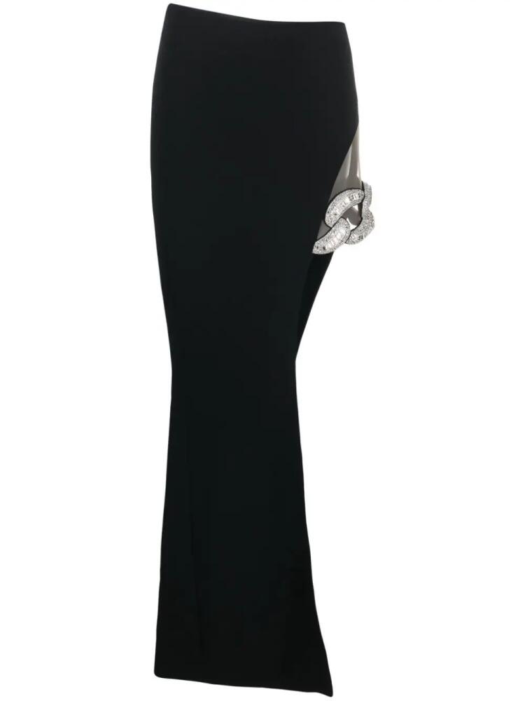 David Koma asymmetric crystal-embellished maxi skirt - Black Cover