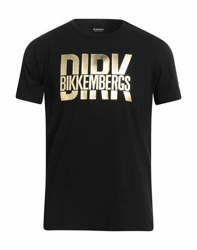 Dirk Bikkembergs Man T-shirt Black Cotton, Elastane Cover