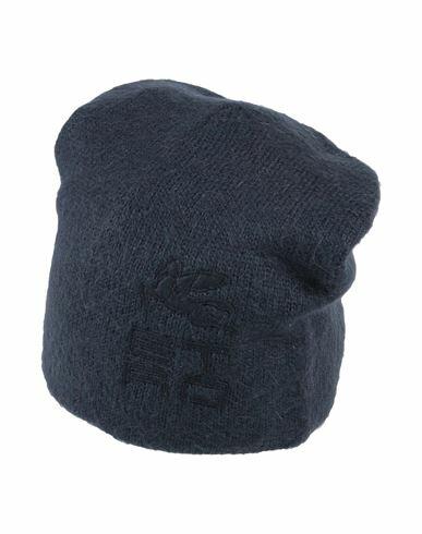 Etro Man Hat Midnight blue Acrylic, Polyamide, Virgin Wool, Mohair wool, Polyester Cover