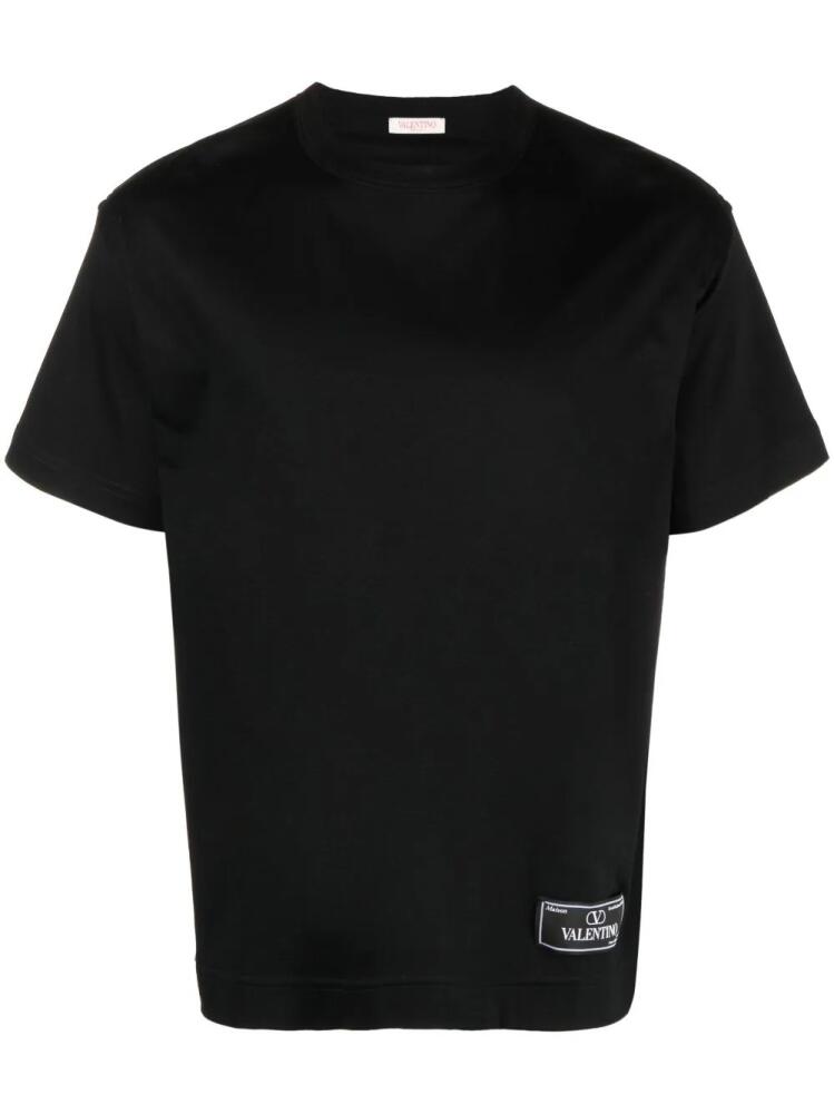 Valentino Garavani logo-patch cotton T-shirt - Black Cover