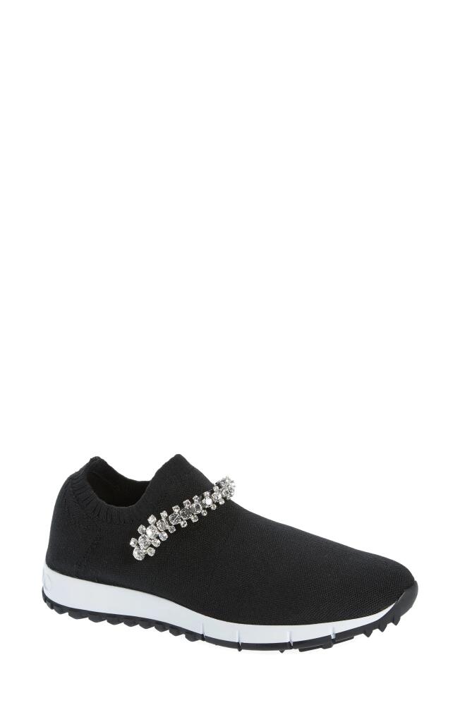 Jimmy Choo Verona Embellished Knit Sneaker in Black/Crystal Cover