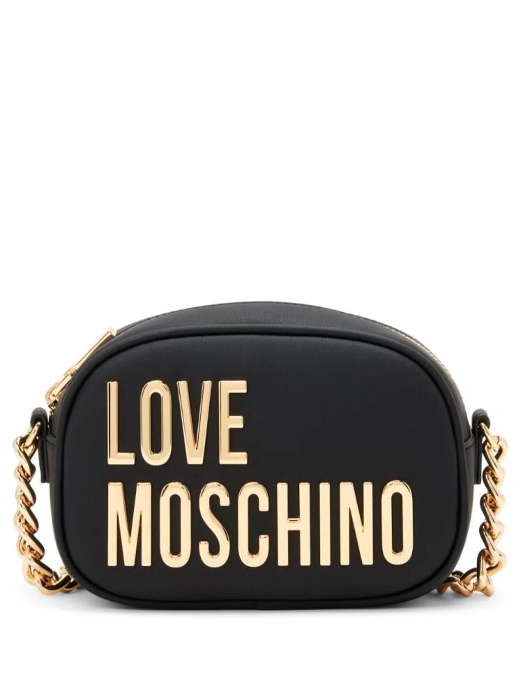 Love Moschino logo-appliqué crossbody bag - Black Cover