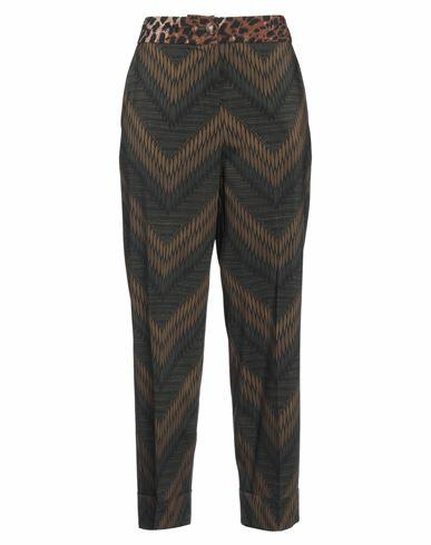 Pierre-louis Mascia Woman Pants Brown Virgin Wool, Polyamide, Elastane Cover