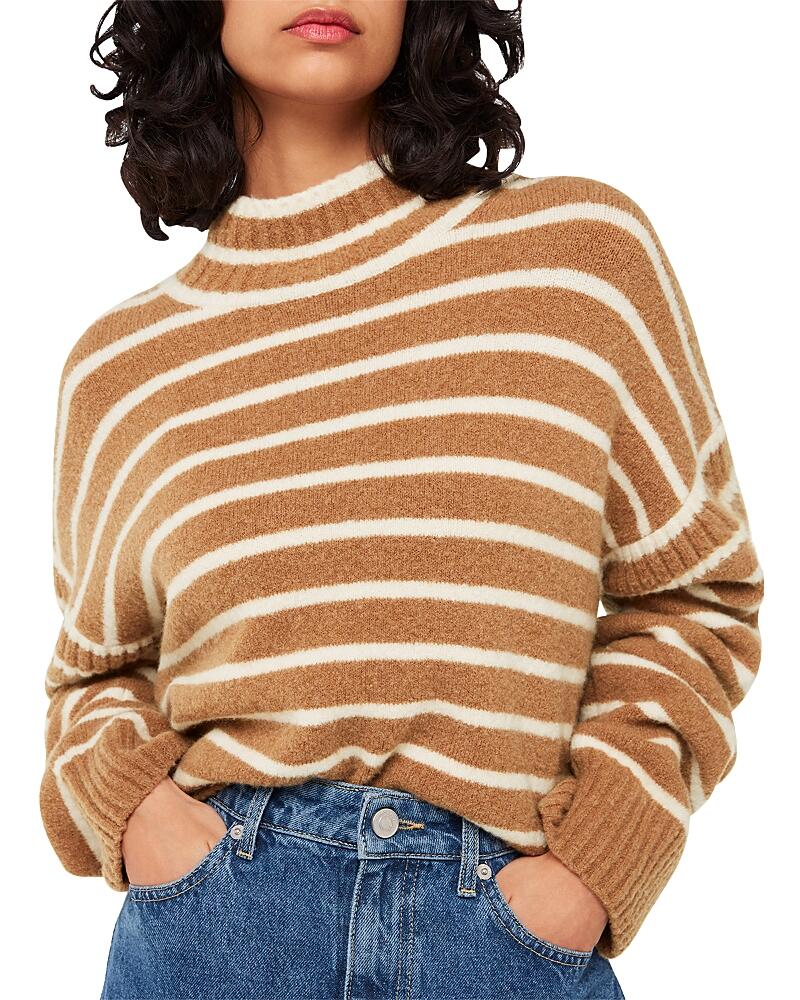 Whistles Striped Turtleneck Sweater Cover