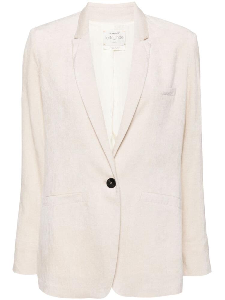 Forte Forte pinwale corduroy single-breasted blazer - Neutrals Cover