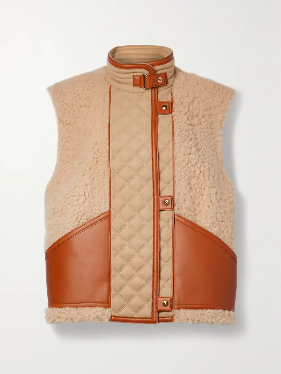 Loro Piana - Maikel Quilted Cashmere And Leather-trimmed Shearling Vest - Brown Cover