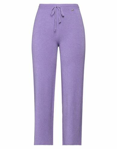 No-nà Woman Pants Purple Viscose, Polyester, Polyamide Cover