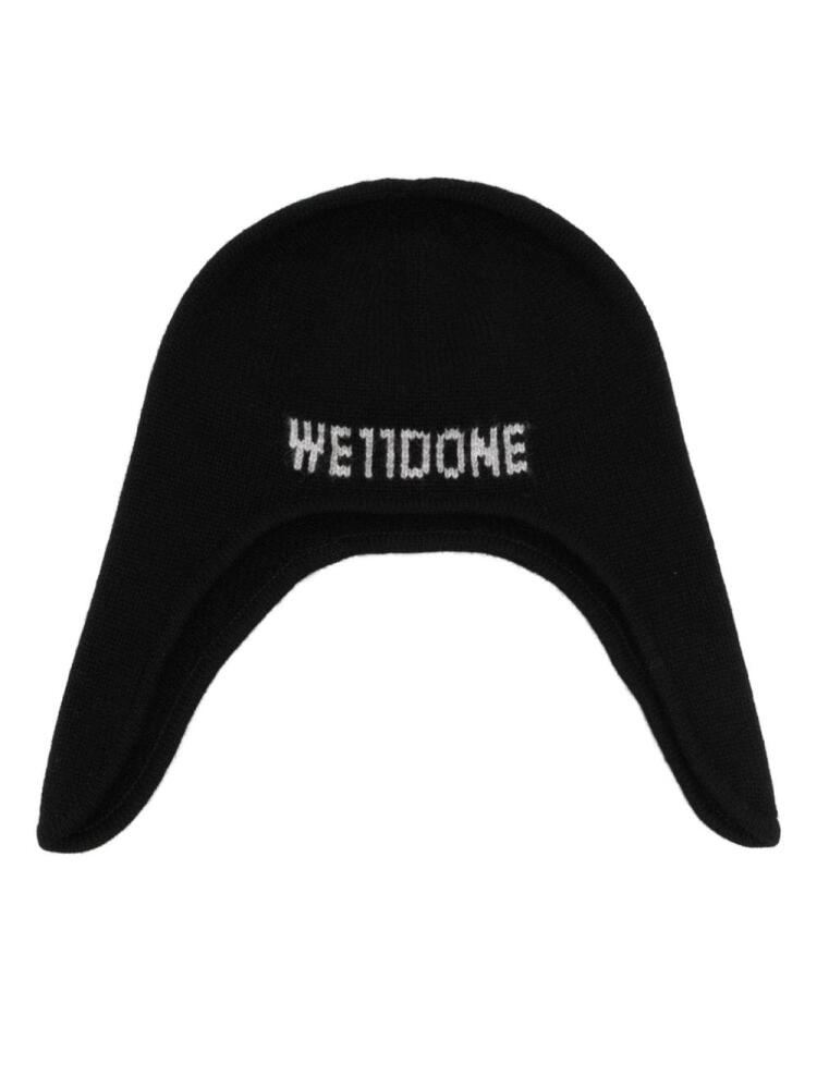 We11done intarsia-knit logo beanie - Black Cover