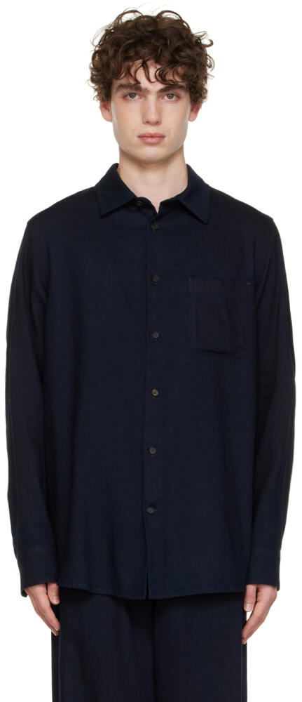 The Row SSENSE Exclusive Navy Joseph Shirt Cover