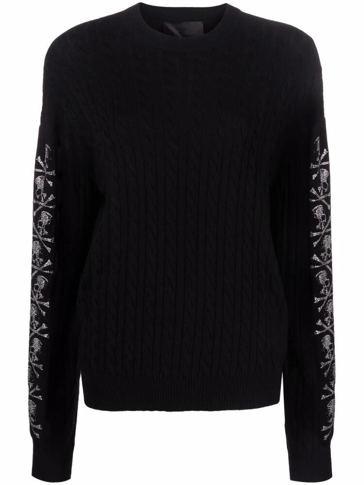 Philipp Plein sequin skull pullover jumper - Black Cover