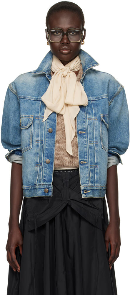 Maison Margiela Blue Faded Denim Jacket Cover