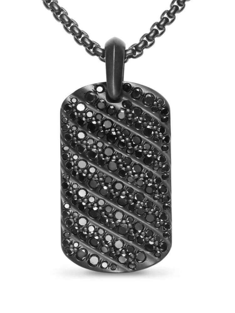 David Yurman chevron tag titanium necklace - Black Cover