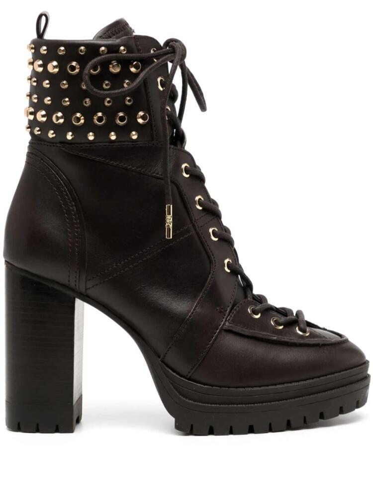 Michael Kors Yvonne 100mm studded leather boots - Brown Cover