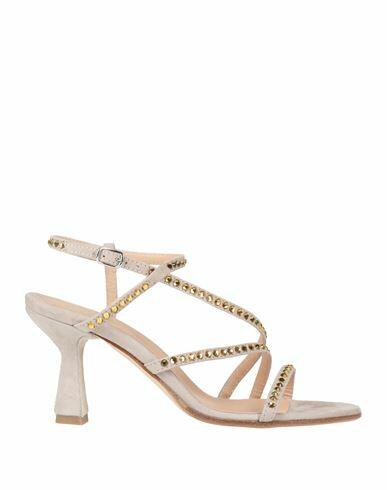 Fru. it Woman Sandals Beige Leather Cover