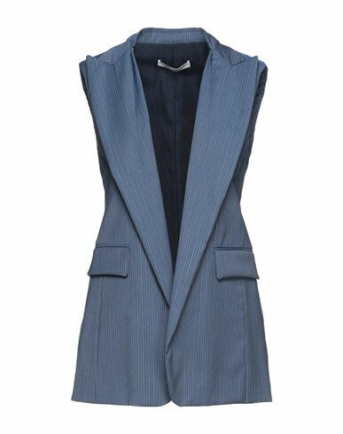 Cedric Charlier Woman Blazer Slate blue Virgin Wool, Viscose, Elastane Cover