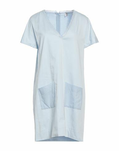 Fedeli Woman Mini dress Sky blue Cotton, Elastane Cover