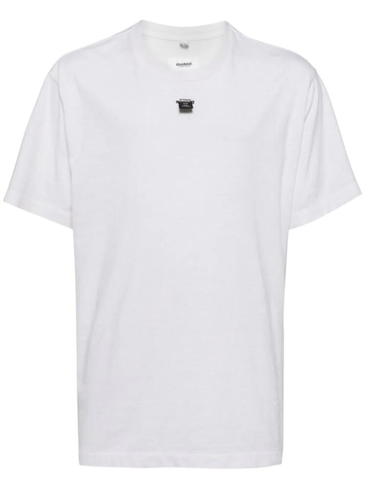 Doublet SD Card-appliqué cotton T-shirt - White Cover