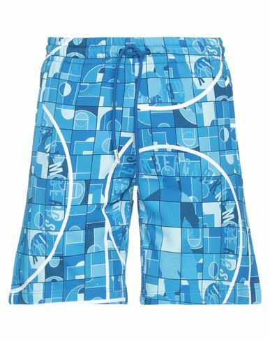 Bikkembergs Man Shorts & Bermuda Shorts Azure Cotton Cover