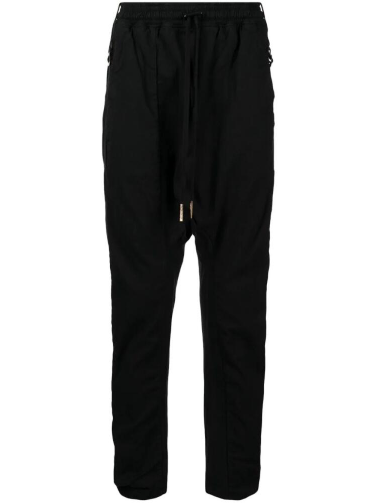 Boris Bidjan Saberi elastic-waist tapered-leg trousers - Black Cover