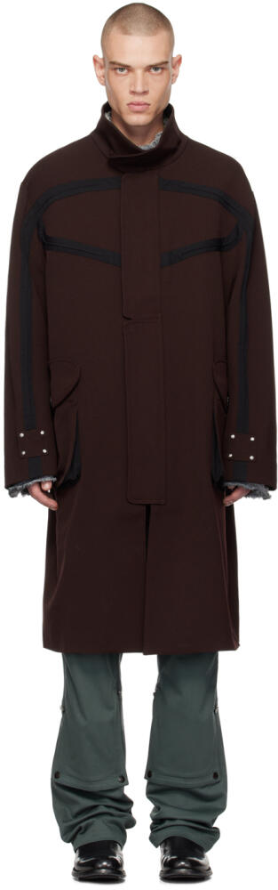 Kiko Kostadinov Burgundy Margutta Overcoat Cover