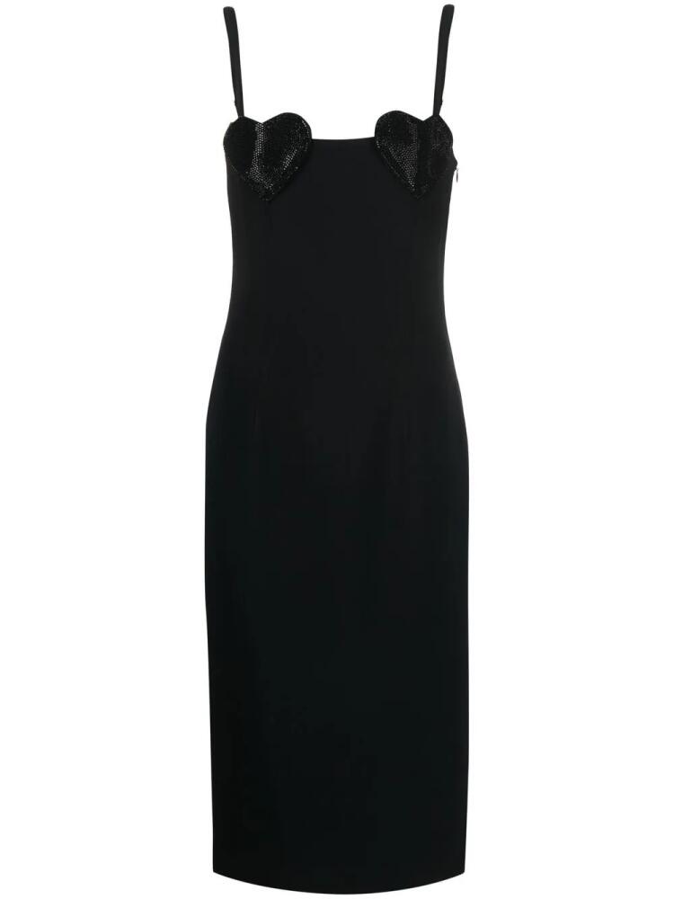 Blumarine heart-appliqué pencil midi dress - Black Cover