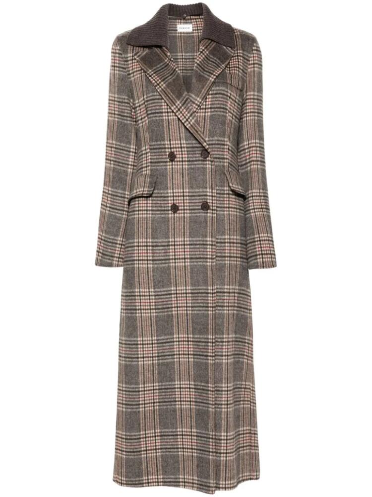 P.A.R.O.S.H. plaid-check coat - Brown Cover