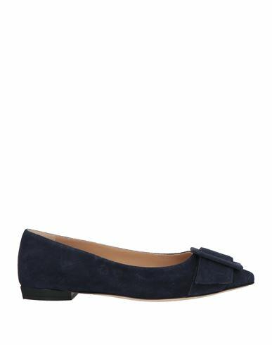 Sergio Rossi Woman Ballet flats Midnight blue Leather Cover