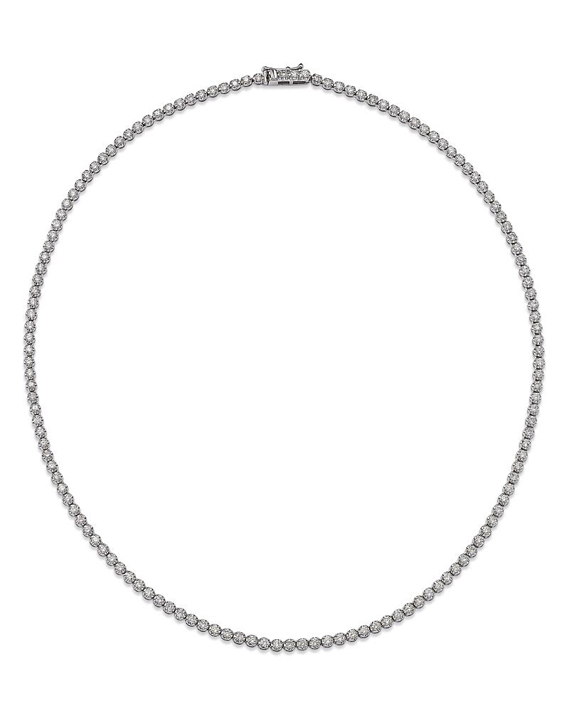 Bloomingdale's Fine Collection Diamond Crown Set Tennis Necklace in 14K White Gold, 4.0 ct. t. w. - Exclusive Cover