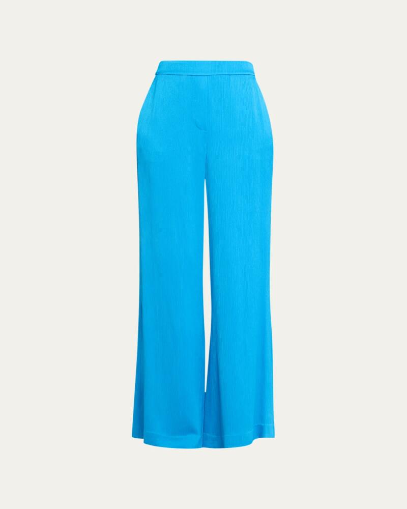 Kobi Halperin Maria Crinkled Back-Slit Straight-Leg Pants Cover