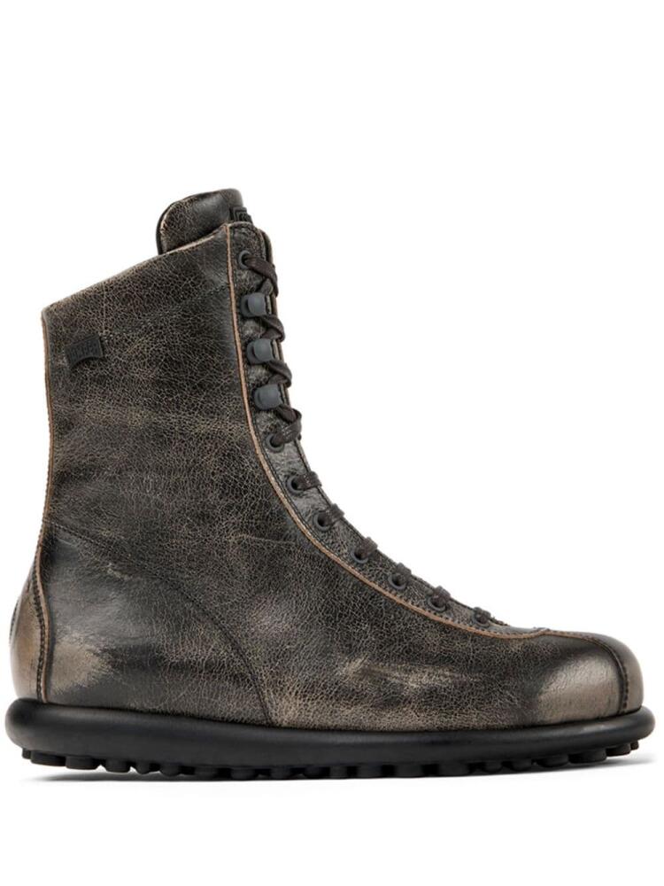 Camper Ariel lace-up leather boots - Grey Cover