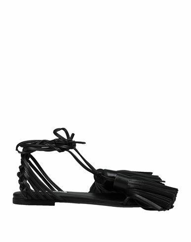 Jil Sander Woman Sandals Black Soft Leather Cover