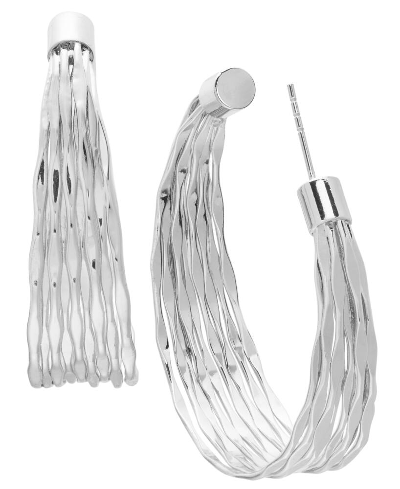 Style & Co Wavy Hoop Earrings, Created for Macy's - Silver Cover