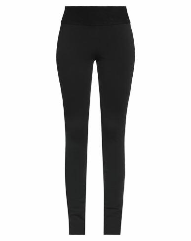 Masnada Woman Leggings Black Cotton, Elastane Cover