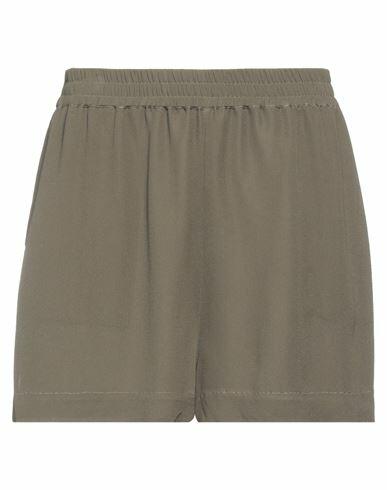 Fisico Woman Shorts & Bermuda Shorts Dark green Viscose Cover