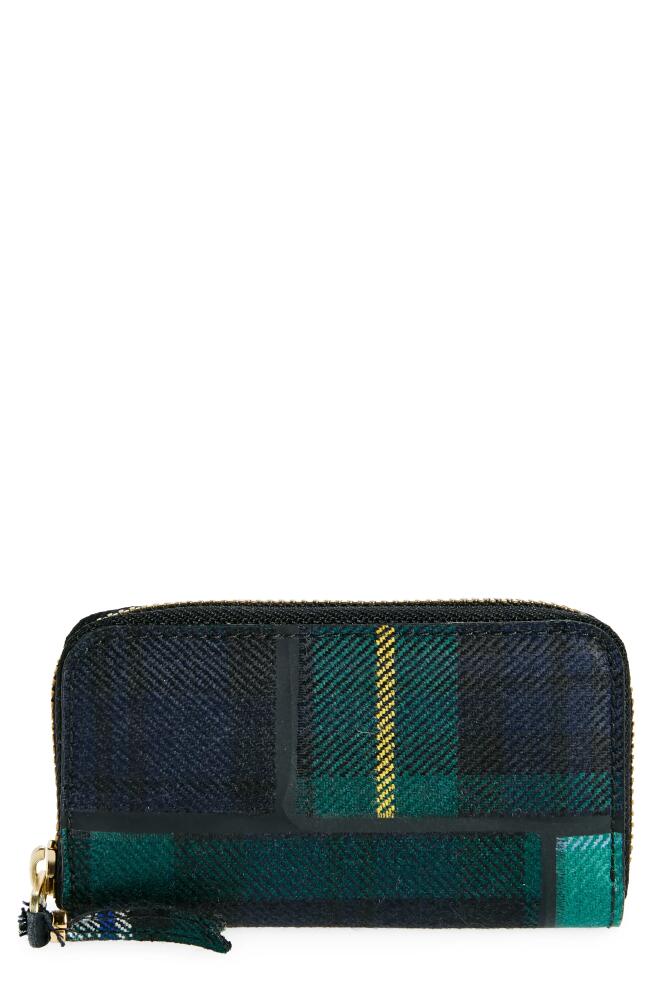 Comme des Garçons Wallets Patchwork Tartan Zip Wallet in Green Cover