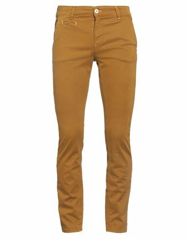 Displaj Man Pants Mustard Cotton, Elastane Cover