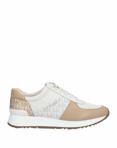 Michael Michael Kors Woman Sneakers Beige Leather, Textile fibers Cover