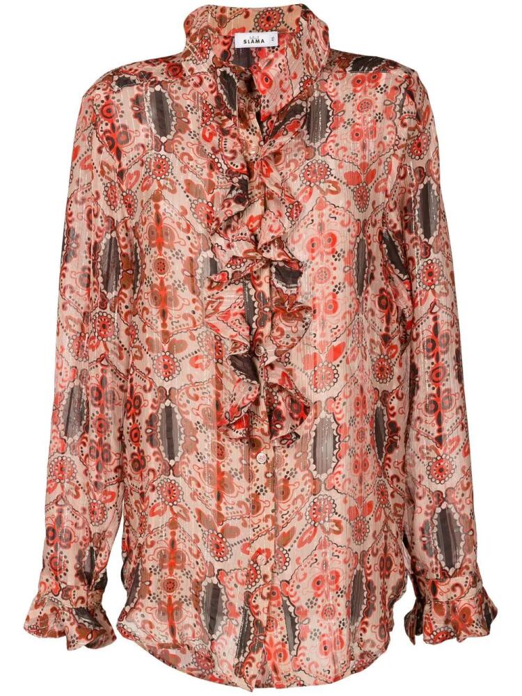 Amir Slama floral-print silk blouse - Multicolour Cover