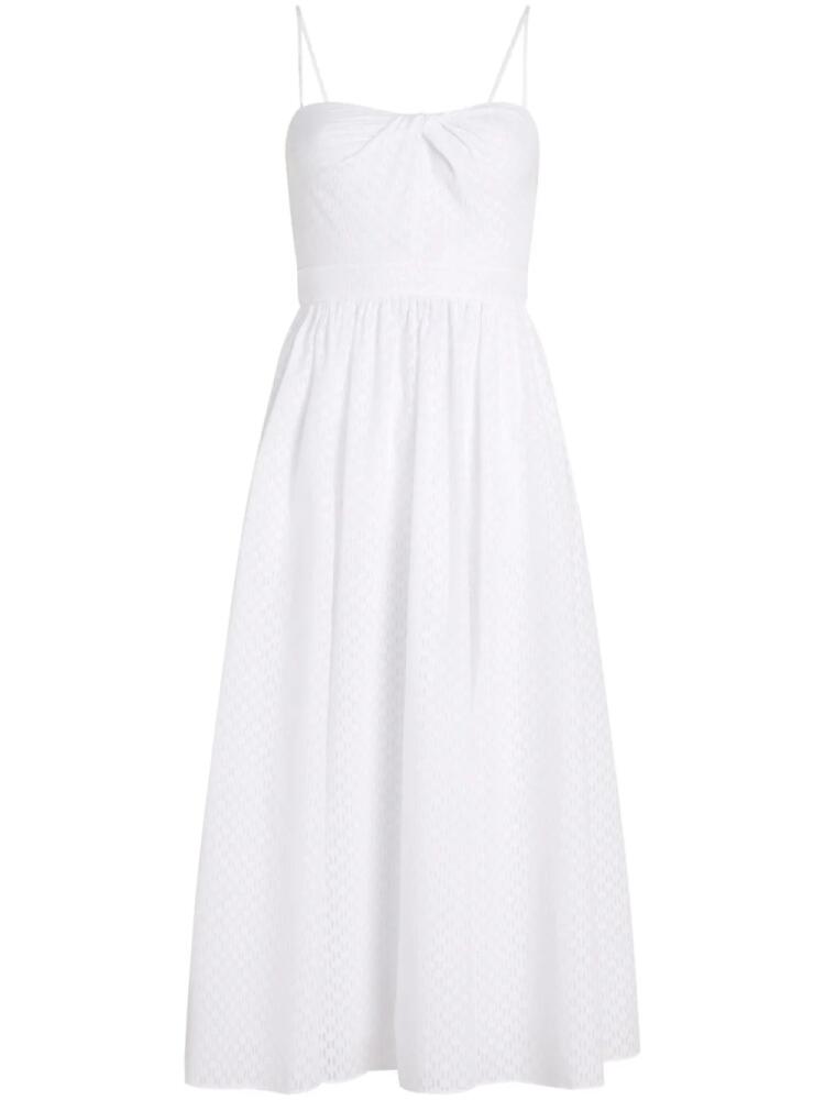 Karl Lagerfeld monogram-pattern midi dress - White Cover