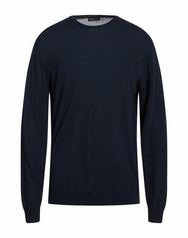 Roberto Collina Man Sweater Midnight blue Cotton Cover